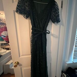Baltic Born Dark Green Maxi Dress